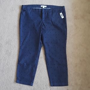 🌲NWT old navy Denim and black dot 24 plus long